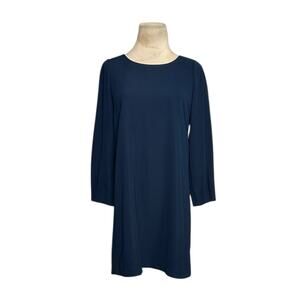 Favori navy blue 3/4 sleeves A-line mini dress size small